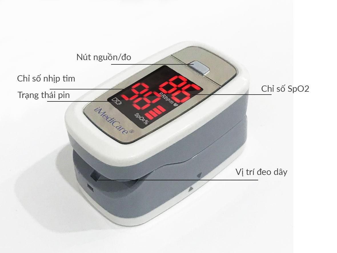 Máy đo nồng độ oxy trong máu SPO2 và nhịp tim Imedicare IOM A3 có tới 3 chức năng đo lường