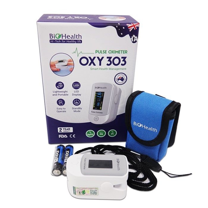 Máy đo nồng độ oxy trong máu SPO2 Biohealth OXY 303 sai số đo thấp