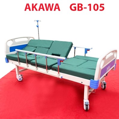 Giường bệnh kawa GB-105- 3 tay quay có kết cấu 3  tay quay dễ dàng sử dụng và thao tác đơn giản