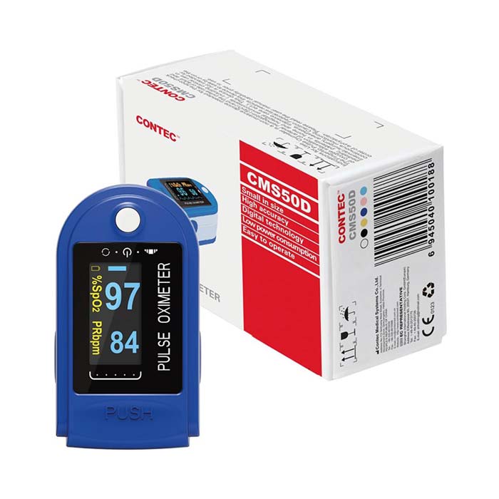 Máy đo nồng độ oxy trong máu Contec CMS50D phạm vi đo SpO2 của thiết bị là 0%-100%