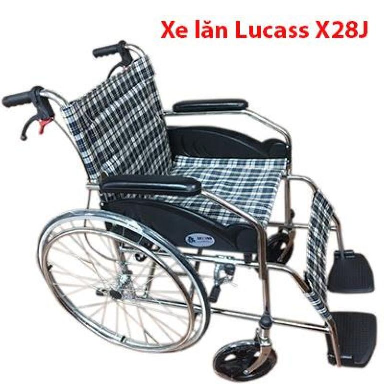 Xe lăn thường có phanh Lucass X28J được ưa chuộng tại Thiết bị y tế Thiên Long.